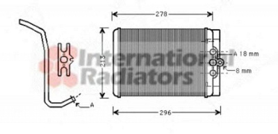 VAN WEZEL 30006314 -  Теплообменник, отопление салона